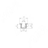 FORTE Направляющая нижняя врезная, серебро, L-3000 FOR02PRS3, фото 1