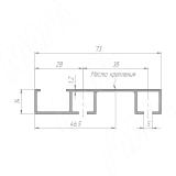 FORTE Комплект направляющих для раздвижной системы (1 верхняя, 1 нижняя), серебро, L-3000 FORPRS3, фото 1