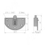IKM30 Комплект роликов для 1 двери 30 кг (2 верхних+2 нижних+2 стопора) IKM30, фото 1