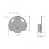 IKM30 Комплект роликов для 1 двери 30 кг (2 верхних+2 нижних+2 стопора) IKM30, фото 2