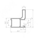 INTEGRO Профиль-ручка SLIM белый матовый (краска), L-5400 IN06156A, фото 2