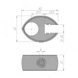 Держатель (панели и стекла) с уплотнителем, черный JOK.051.BL 03, фото 2