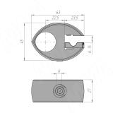 Держатель (панели и стекла) с уплотнителем, черный JOK.051.BL 03, фото 3