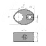 Держатель (панели и стекла) с уплотнителем, черный JOK.051.BL 03, фото 4