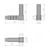 ЛОФТ соединитель угловой, черный LFCON2BL, фото 1