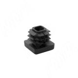 Заглушка/подпятник для квадратной трубы 18х18 мм, черный LFCPBL, фото 1