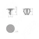 Заглушка пластиковая, черный LFRCPBL, фото 2