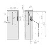 Пантограф 75-115 см, нагр.15 кг, черный LIFT700-BL, фото 4