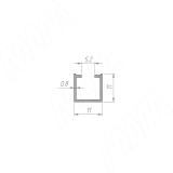 MiniShop вертикальный профиль, серебро, L-3000 MSA019, фото 1