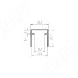 IKM-80AY Направляющая верхняя, серебро, L-2000 PR012056A-S2, фото 1