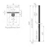 Корректор фасада, врезной/накладной, регулировка сверху, L-2600 мм, алюминий STR002AL, фото 4