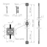 Корректор фасада, врезной, регулировка посередине, L 1868-2248 мм, серый STR004GR, фото 2