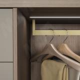 VOGUE Штанга прямоугольная 30х8, золото мат. (анод), с черным демпфером, L-3000 TA0213RGLM-GB SET, фото 1