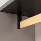 VOGUE Штанга прямоугольная 30х8, с демпфером, золото мат. (анод), L-1000 TA0213RGLM-S1 SET, фото 3