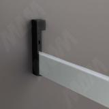 VOGUE Штанга прямоугольная 30х8, с демпфером, серебро (анод), L-1000 TA0213RGR-S1 SET, фото 2