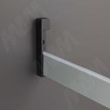 VOGUE Штанга прямоугольная 30х8, с демпфером, серебро (анод), L-1000 TA0213RGR-S1 SET, фото 3