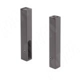 VOGUE Штангодержатель для прямоугольной штанги, торцевой, графит, крепление к полке (левый+правый) TA0214SGP, фото 1