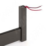 VOGUE Штангодержатель для прямоугольной штанги, торцевой, графит, крепление к полке (левый+правый) TA0214SGP, фото 2