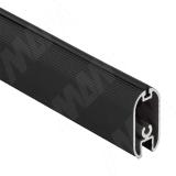 Штанга овальная 15x30 под ленту 5 мм, с пазом под демпфер, черный (анод), L-3000 TA02LEDBL, фото 1