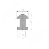 Демпфер жесткий  для овальной штанги TA02AL, черный, L-3000 TA04HBL, фото 4