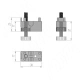 UNICO регулируемая опора, черный UN795A02BL, фото 1