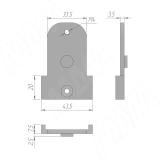 UNICO полкодержатель наклонный, черный UN795A21BL, фото 2