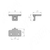 UNICO полкодержатель 34 мм, серебро UN795A34AL, фото 2