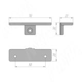 UNICO полкодержатель 70 мм, черный UN795A70BL, фото 2