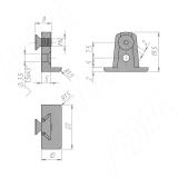 VERTIKO Комплект боковых креплений для алюминиевой полки VR02SC, фото 1