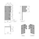 VERTIKO Держатель деревянного короба с креплением к задней стенке, графит VR120GP, фото 1