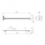 VERTIKO Полкодержатель для деревянной полки 18 мм, правый, графит VR5018RGP, фото 1