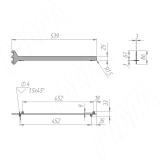 VERTIKO Полкодержатель для деревянной полки 25 мм, центральный, графит VR5025CGP, фото 3