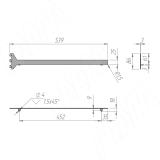 VERTIKO Полкодержатель для деревянной полки 25 мм, правый, черный VR5025RBL, фото 1