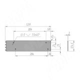 VERTIKO Держатель деревянного короба, боковой, черный VR530BL, фото 1