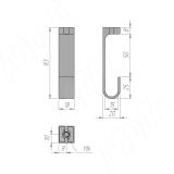 Штангодержатель для овальной штанги, центральный, золото, крепление к полке WA3160CGL, фото 1