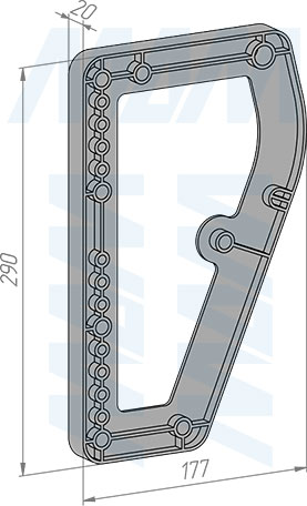 Размеры расширителя для пантографа SUPERLIFT (артикул 152/A)