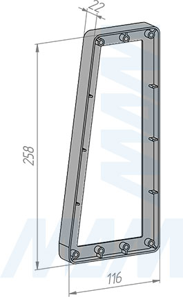 Размеры расширителя для пантографа LIFT300 (артикул 301/A)