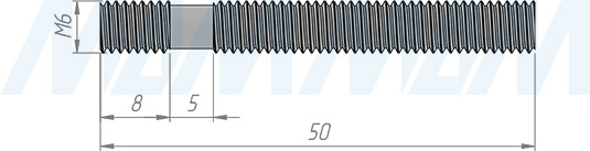 Размеры метрической шпильки BAMBOO (артикул BM954TH)