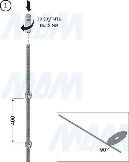 Установка натяжного механизма PS19 (артикул BR20501001), схема 1
