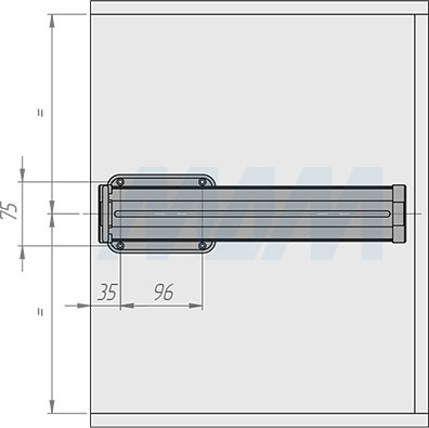 Установка выдвижной штанги ESENTA с плавным закрыванием (артикул ESHA36), схема 2