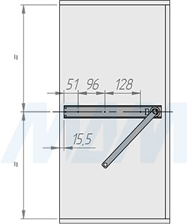 Установка поворотной обувницы ESENTA на 12 полок, высота 1910-2110 мм (артикул ESRSH12), схема 4