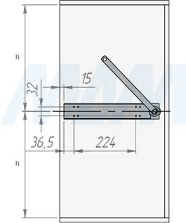 Установка поворотной обувницы ESENTA на 12 полок, высота 1910-2110 мм (артикул ESRSH12), схема 5