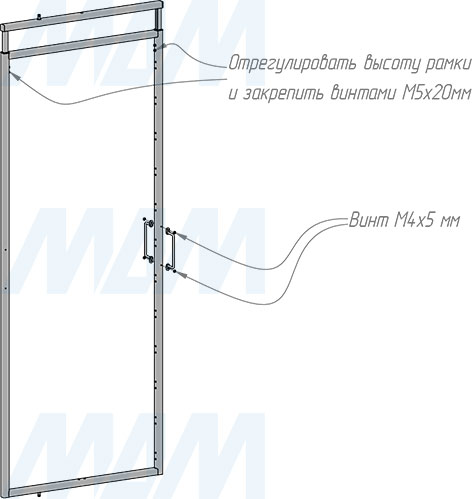 Установка поворотной обувницы ESENTA на 12 полок, высота 1910-2110 мм (артикул ESRSH12), схема 7