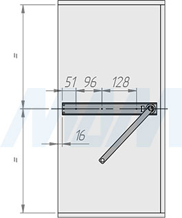 Установка поворотной обувницы ESENTA на 6 полок, высота 1070-1270 мм (артикул ESRSH6), схема 4