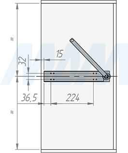 Установка поворотной обувницы ESENTA на 6 полок, высота 1070-1270 мм (артикул ESRSH6), схема 5