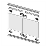 Элементы системы FORTE для накладного монтажа 2-дверного шкафа
