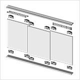 Элементы системы FORTE для накладного монтажа 3-дверного шкафа