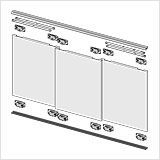 Элементы системы FORTE для врезного монтажа 3-дверного шкафа