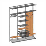 Элементы системы HOME SPACE для прихожей глубиной 300 мм