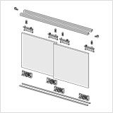 Элементы системы IKM80AY с нижней накладной направляющей